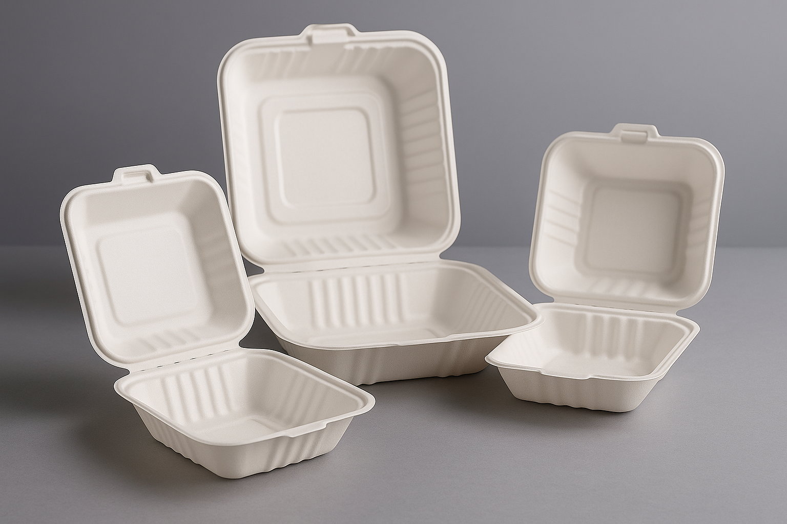 Hinged clamshell containers